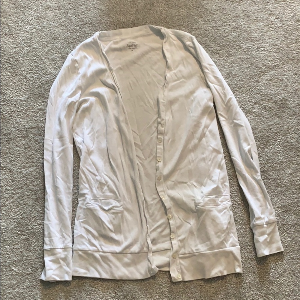 White j crew cardigan